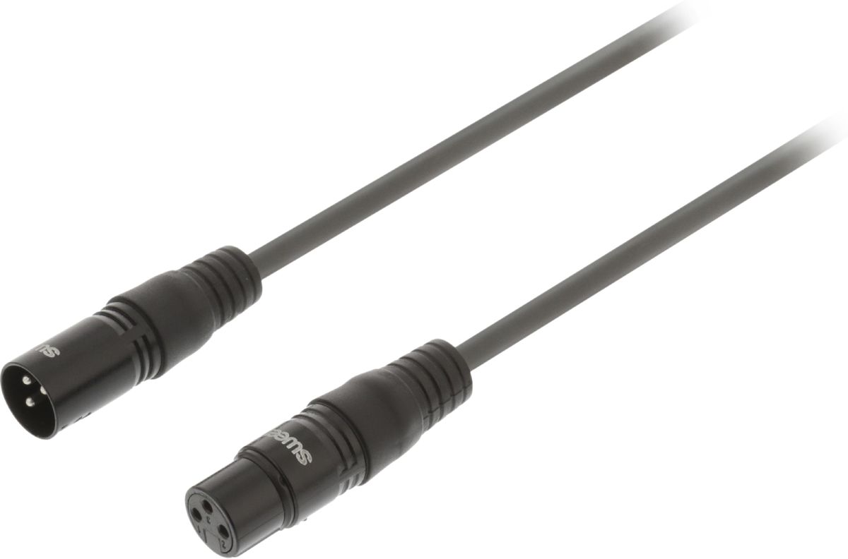 Sweex 3-pins XLR (m) - 3-pins XLR (v) DMX kabel - 1 meter