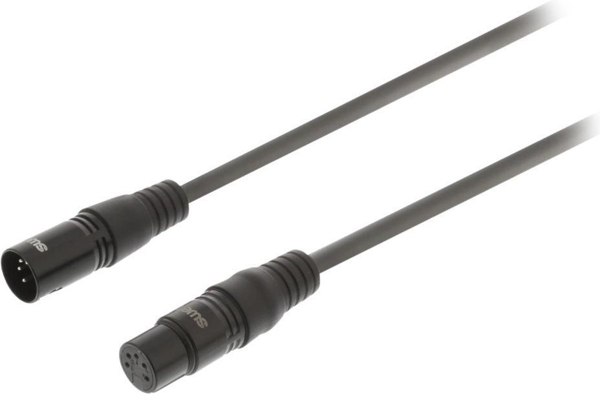 Sweex SWOP15500E05 Xlr Digitale Kabel Xlr 5-pins Male - Xlr 5-pins Female 0.50 M Donkergrijs