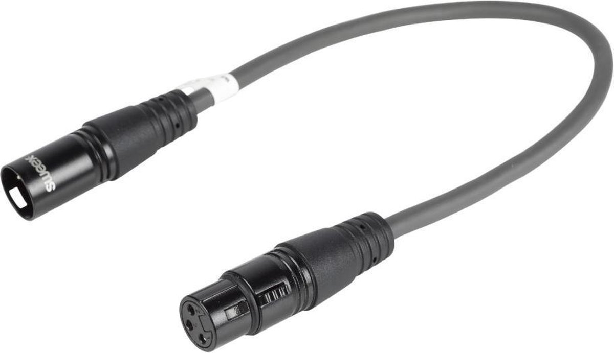 Sweex SWOP15720E03 Xlr Digitale Kabel Xlr 3-pins Female - Xlr 5-pins Male 0.30 M Donkergrijs