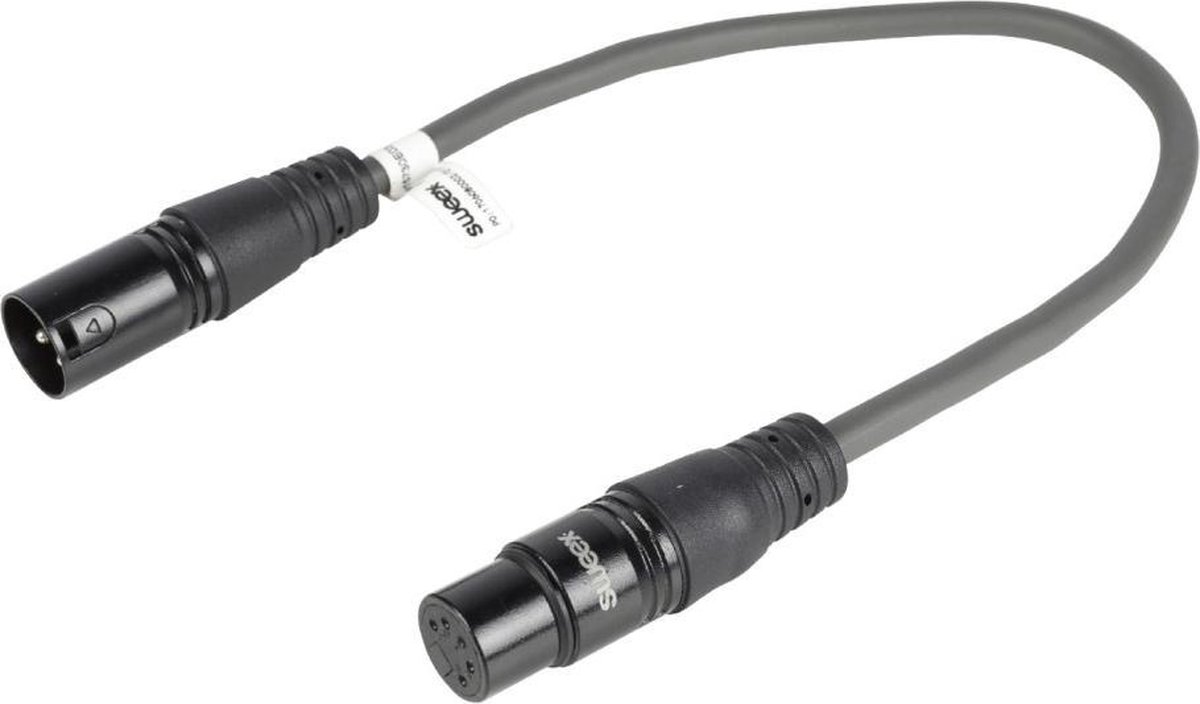 Sweex SWOP15730E03 Xlr Digitale Kabel Xlr 3-pins Male - Xlr 5-pins Female 0.30 M Donkergrijs