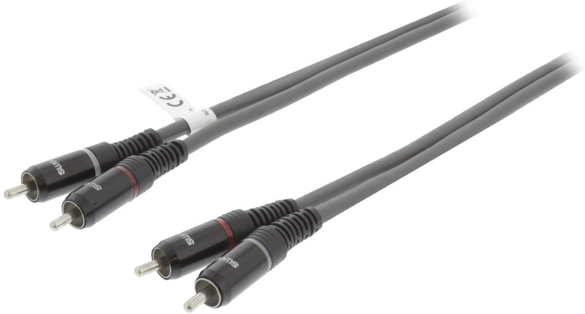 Sweex SWOP24200E30 Stereo Audiokabel 2x RCA Male - 2x RCA Male 3 m