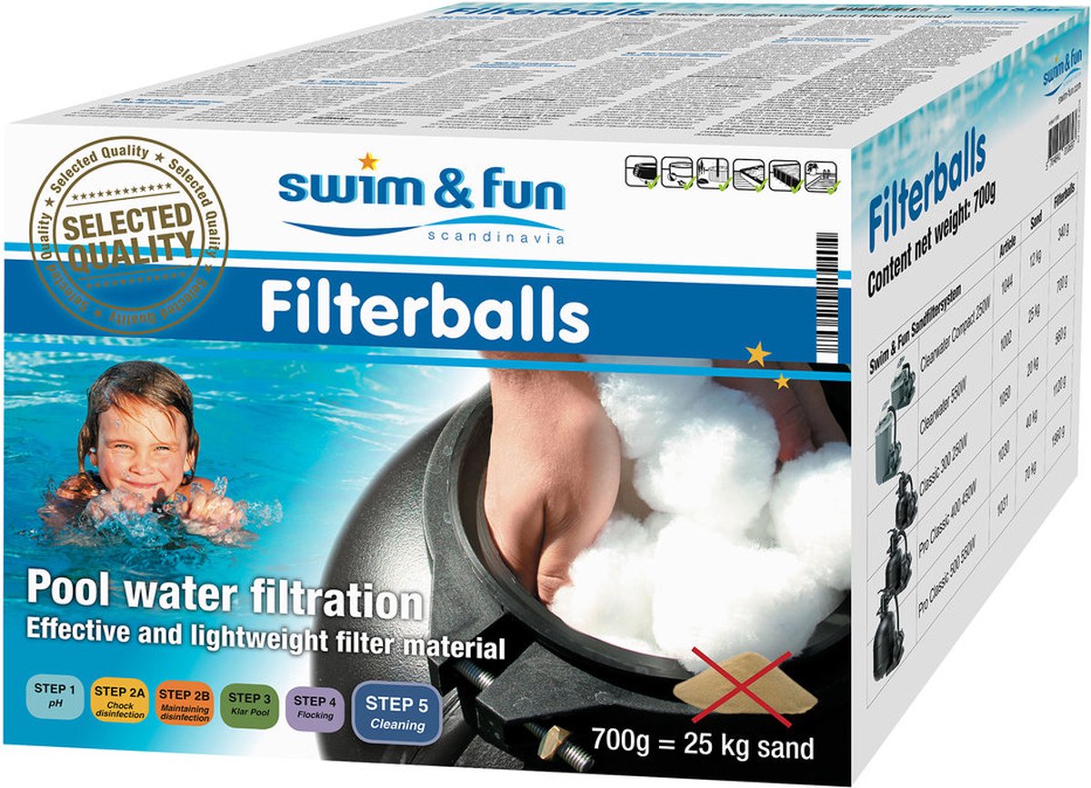 Swim & Fun filterballen