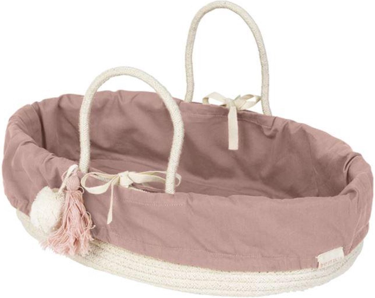 Fabelab Doll Basket Poppenmandje Met Cover I Mauve