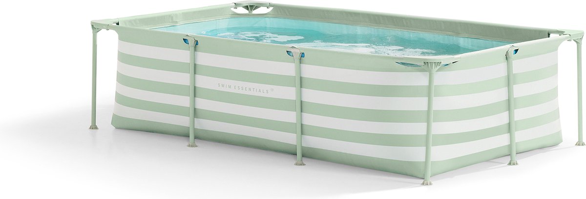 Swim Essentials Frame zwembad 260x160x65 cm Groen Wit gestreept