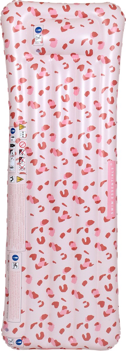   Luchtbed Zwembad - Luxe - Old Pink Panterprint - 177 x 67 cm