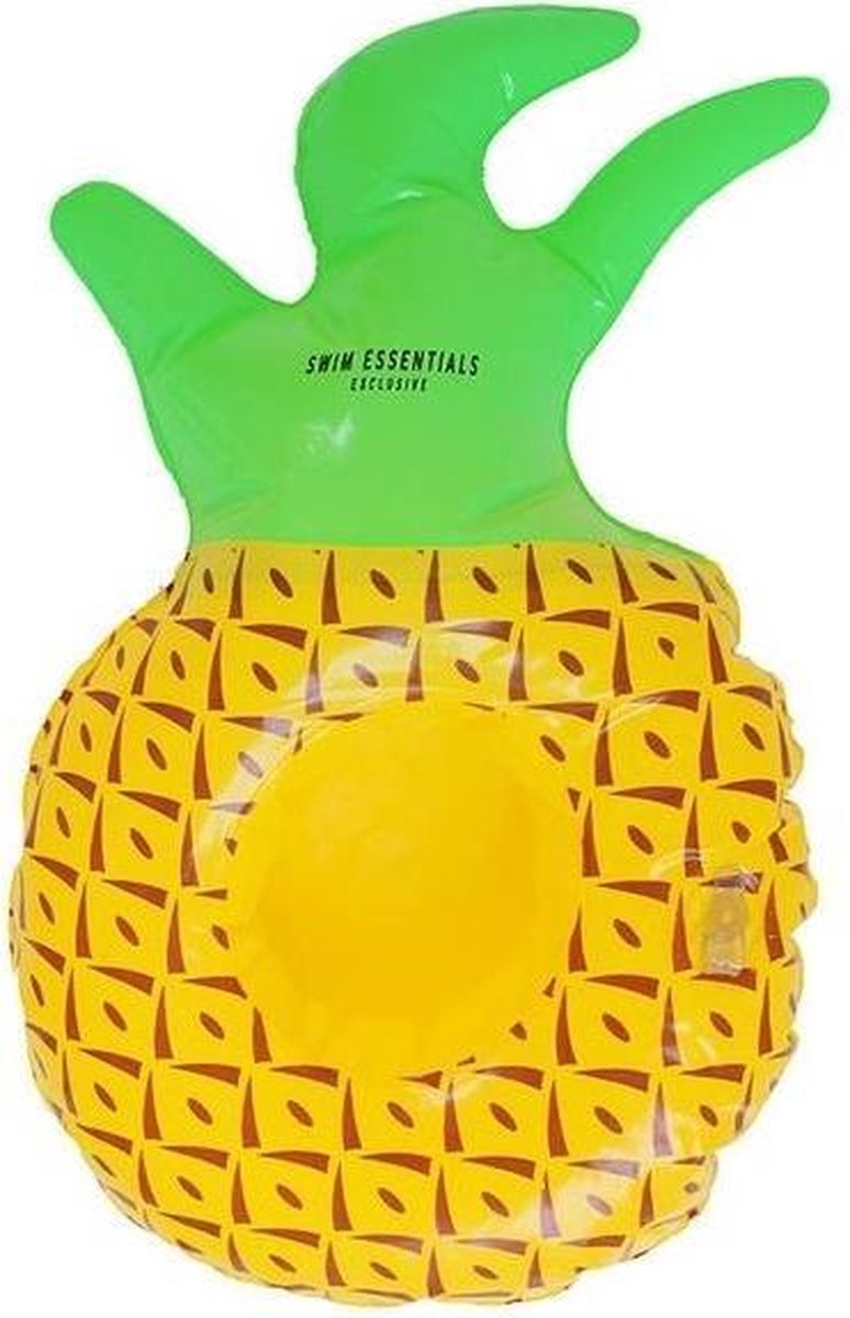 Swim Essentials Opblaasbare Bekerhouder Ananas 17 X 15 X 5 Cm Vinyl Geel, Groen