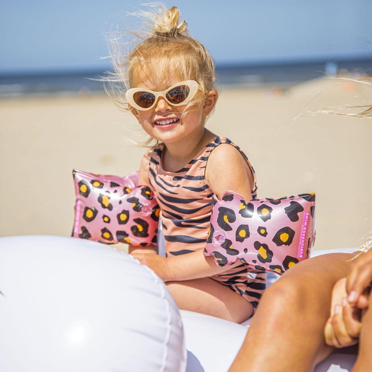 Swim Essentials Zwembandjes - Rosé Goud - Tijgerprint - Zwemvleugels Meisje - 2-6 jaar