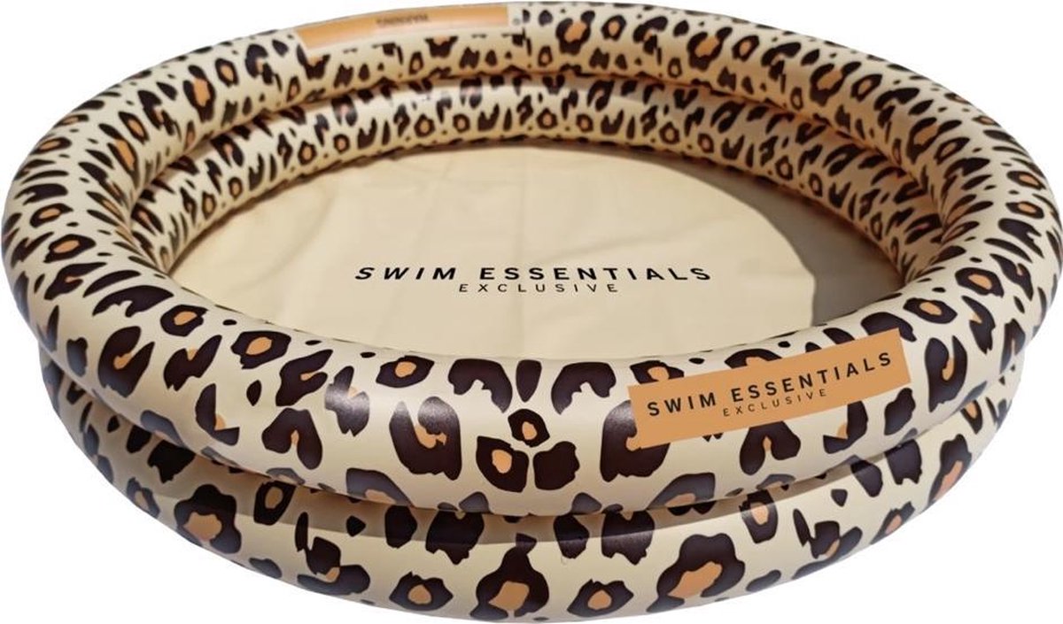 Swim Essentials babyzwembad panter beige - collectie 2021 - new collection - 60 cm - zwembad -babybadje - babyzwembad - zwemmen - zomer - vakantie - strand - water - baby - dreumes - leopard - panter - beige