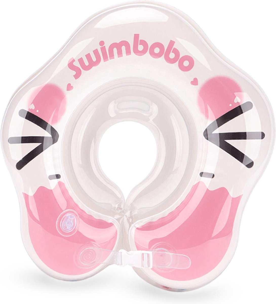 Swimbobo - Baby float – Zwemband baby – Zwemring baby - Zwemtrainer - Nekring Baby - 4 tot 12 Maanden – Roze