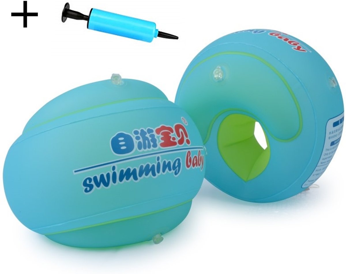 SwimmingKids Professionele Zwembandjes - Zonder scherpe randjes - Met bijgevoegde pomp - One Size - 3 tot 6 jaar