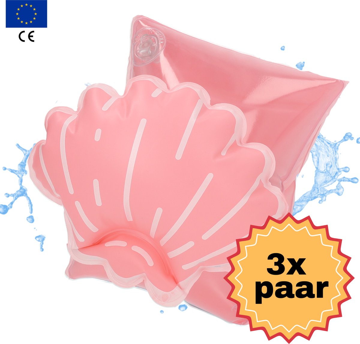  ® Zwembandjes - Zwembandjes - Zwemveiligheid - Zwemvest - Schelp - 0-15 kg - 3 paar
