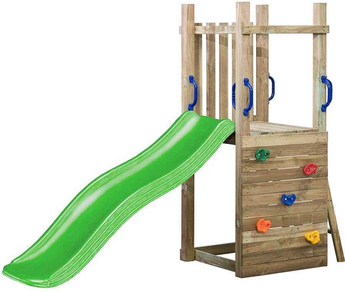 SwingKing Speeltoestel Irma + glijbaan Appelgroen    - 160x70x175cm