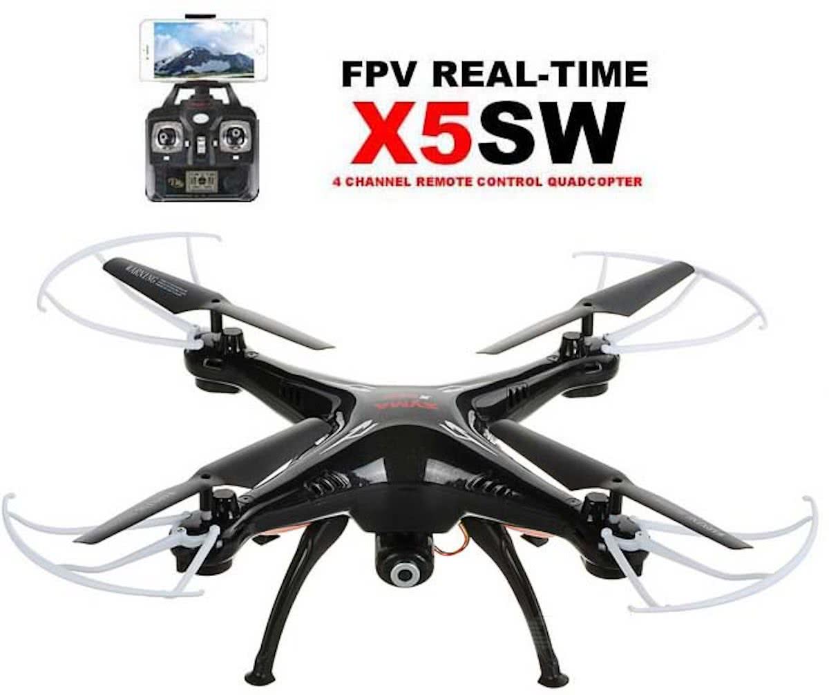 100% Getest - Originele Syma X5SW-1 Drone Quadcopter WiFi FPV Met 2K Camera zwart