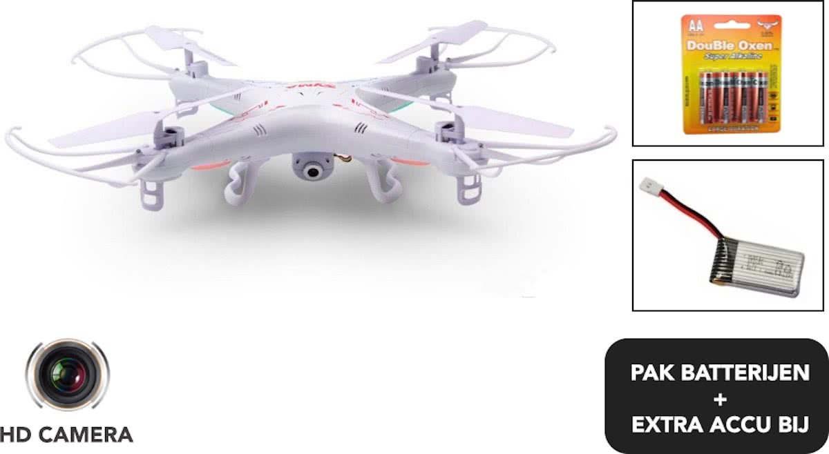 Drone -SYMA X5C HD CAMERA + extra accu en batterijen