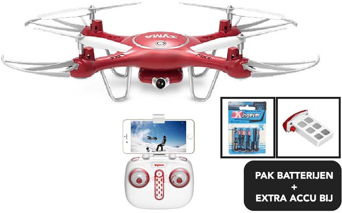 SYMA X5UW FPV Live Camera drone (voordeel set met extra accu en batterijen)