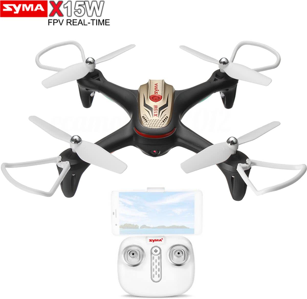 Syma X15W FPV Real time Live Camera drone +app control quadcopter -zwart