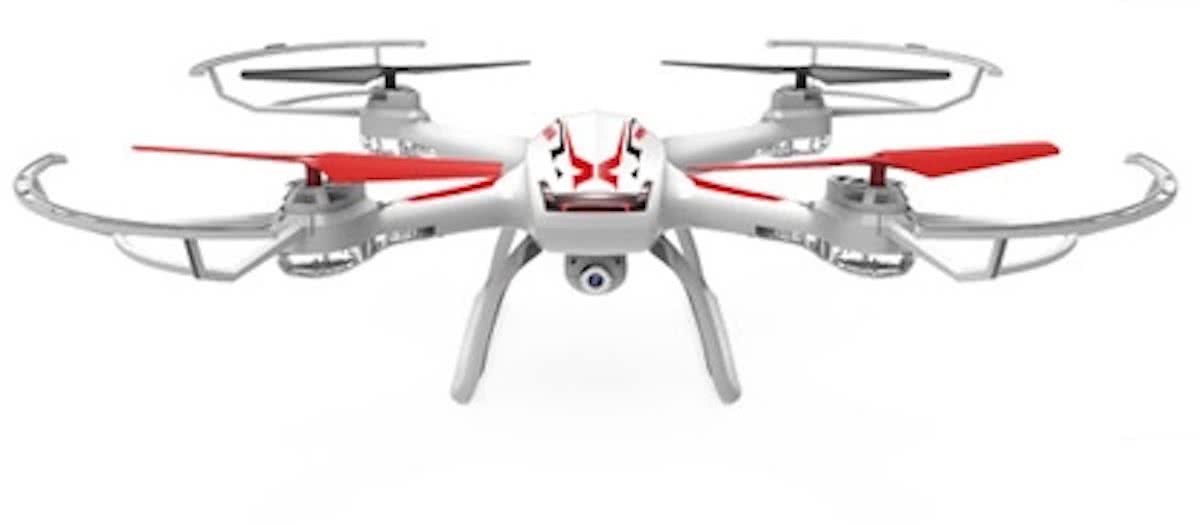 Syma X54HC HD camera Drone + Altitude mode inclusief 16 stuks batterijen -wit