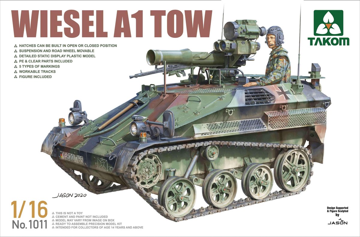 1:16 Takom 1011 Wiesel A1 TOW Tank Plastic kit