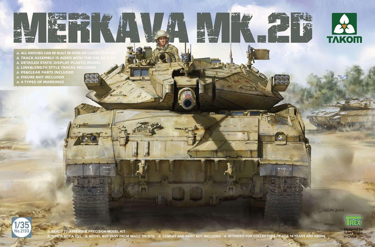 1:35 Takom 2133 Merkava 2D - Israel Defence Forces Main Battle Tank Plastic kit