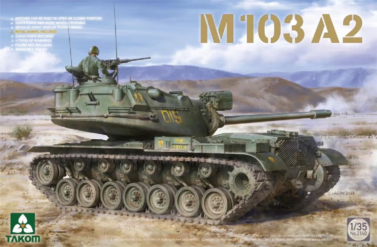 1:35 Takom 2140 M103A2 Tank Plastic kit