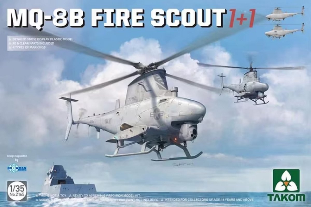 1:35 Takom 2165 MQ-8B Fire Scout 1+1 Plastic kit