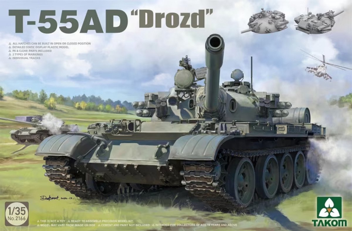 1:35 Takom 2166 T-55AD Drozd Plastic kit