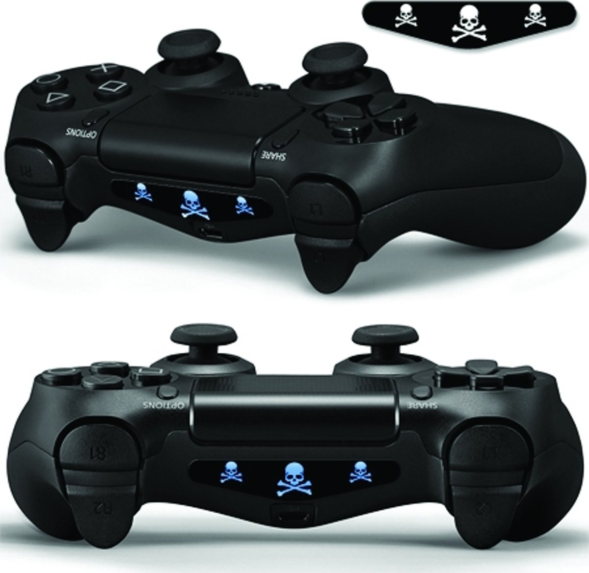 GameID PS4 Controller LED Light Bar Sticker - Skull Heads