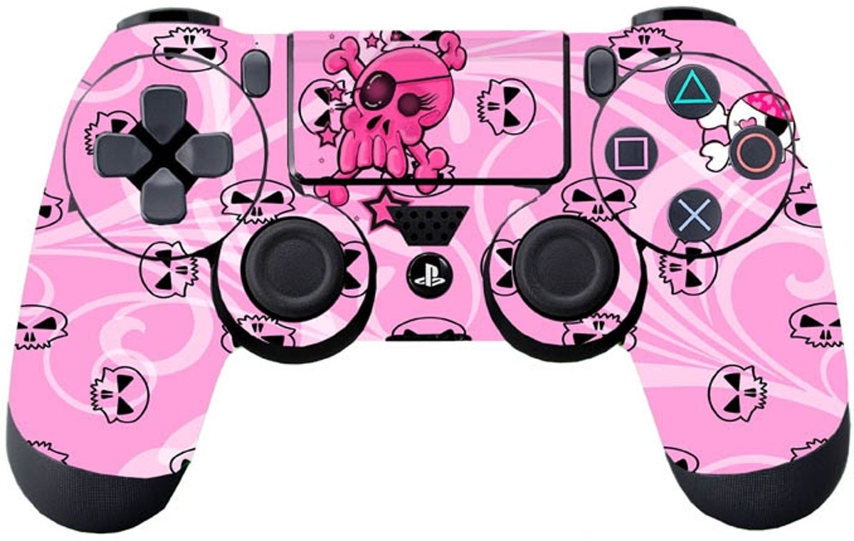 GameID PS4 Dualshock 4 Controller Skin Sticker - Pink Pirates