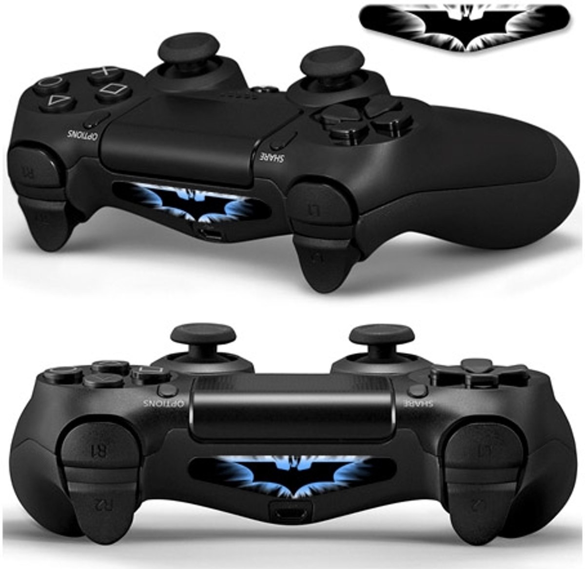 GameID PS4 Game Controller LED Sticker - Batman Logo Backlight