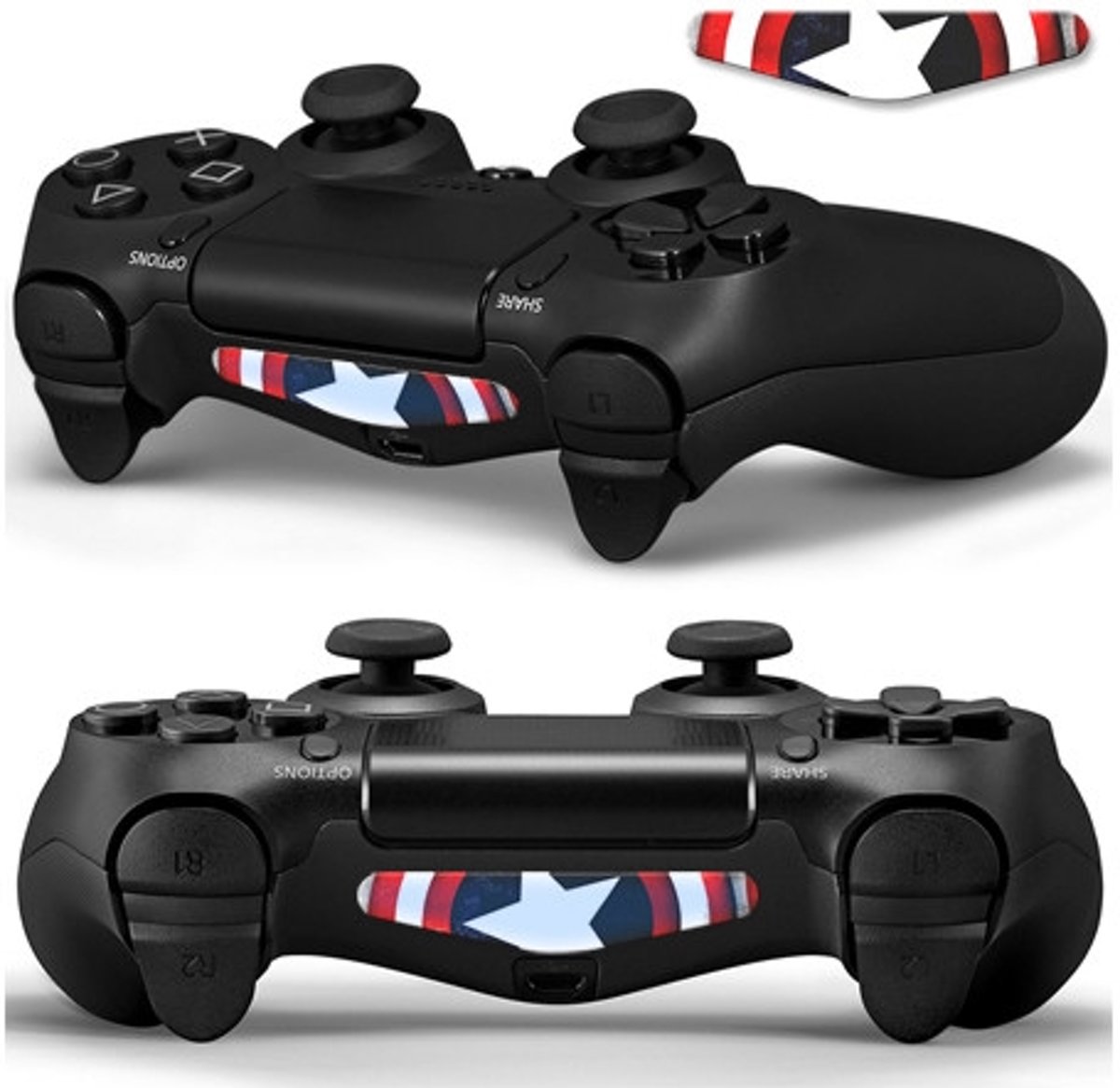 GameID PS4 Game Controller LED Sticker - Captain America Shield