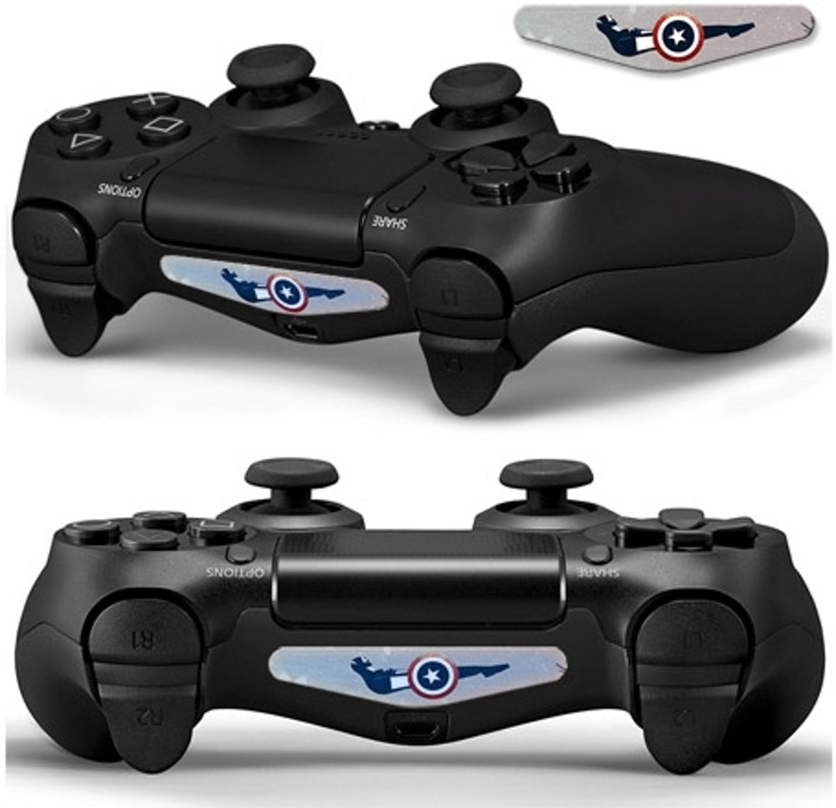 GameID PS4 Game Controller LED Sticker - Captain America in Action