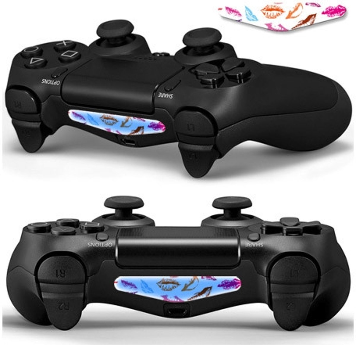 GameID PS4 Game Controller LED Sticker - Colorfull Kisses