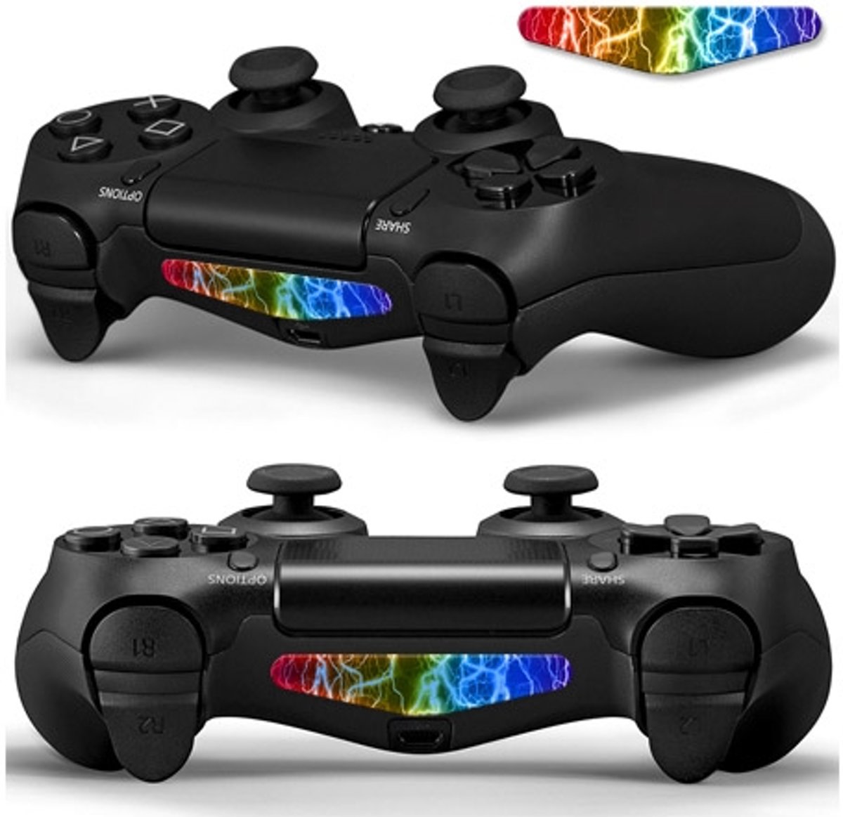 GameID PS4 Game Controller LED Sticker - Electic Spectrum