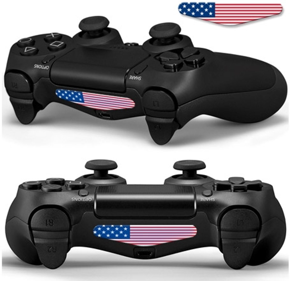 GameID PS4 Game Controller LED Sticker - Flag of America