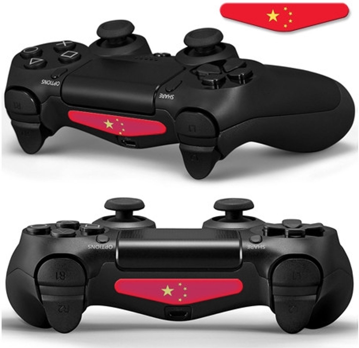 GameID PS4 Game Controller LED Sticker - Flag of China