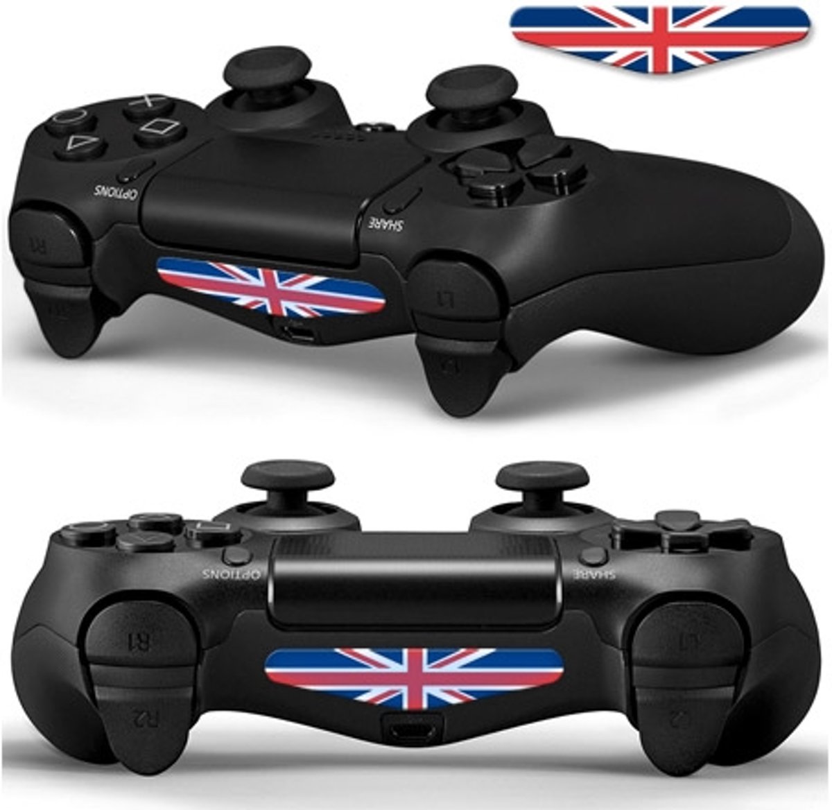 GameID PS4 Game Controller LED Sticker - Flag of Great Britain