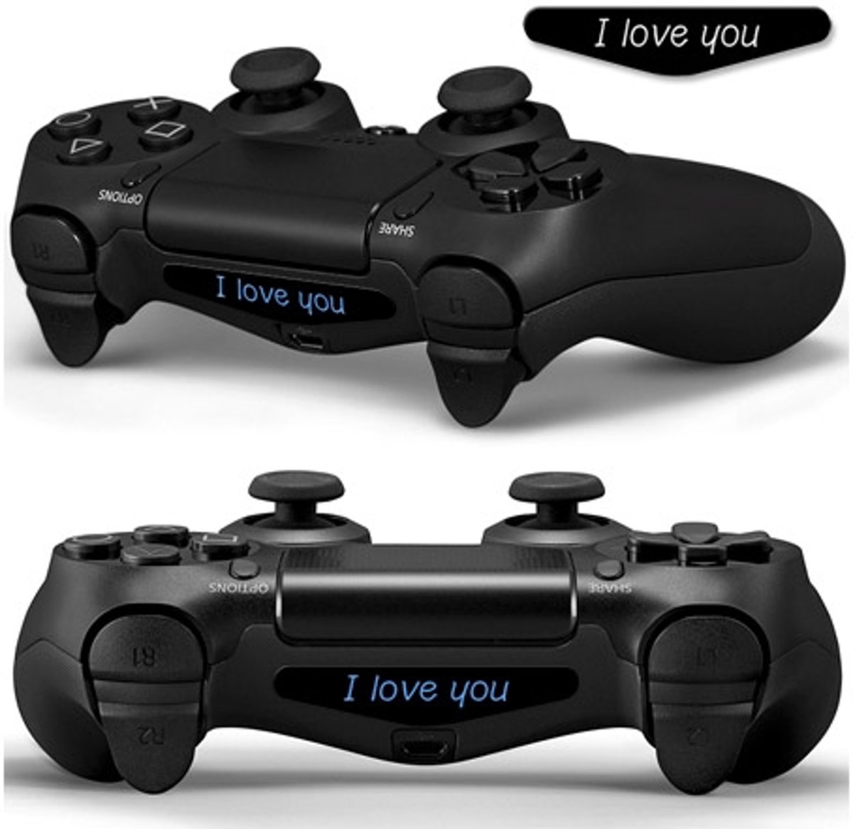 GameID PS4 Game Controller LED Sticker - I Love You