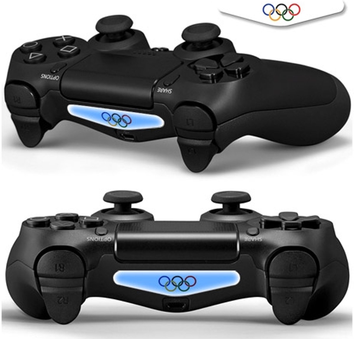 GameID PS4 Game Controller LED Sticker - Olympic Flag