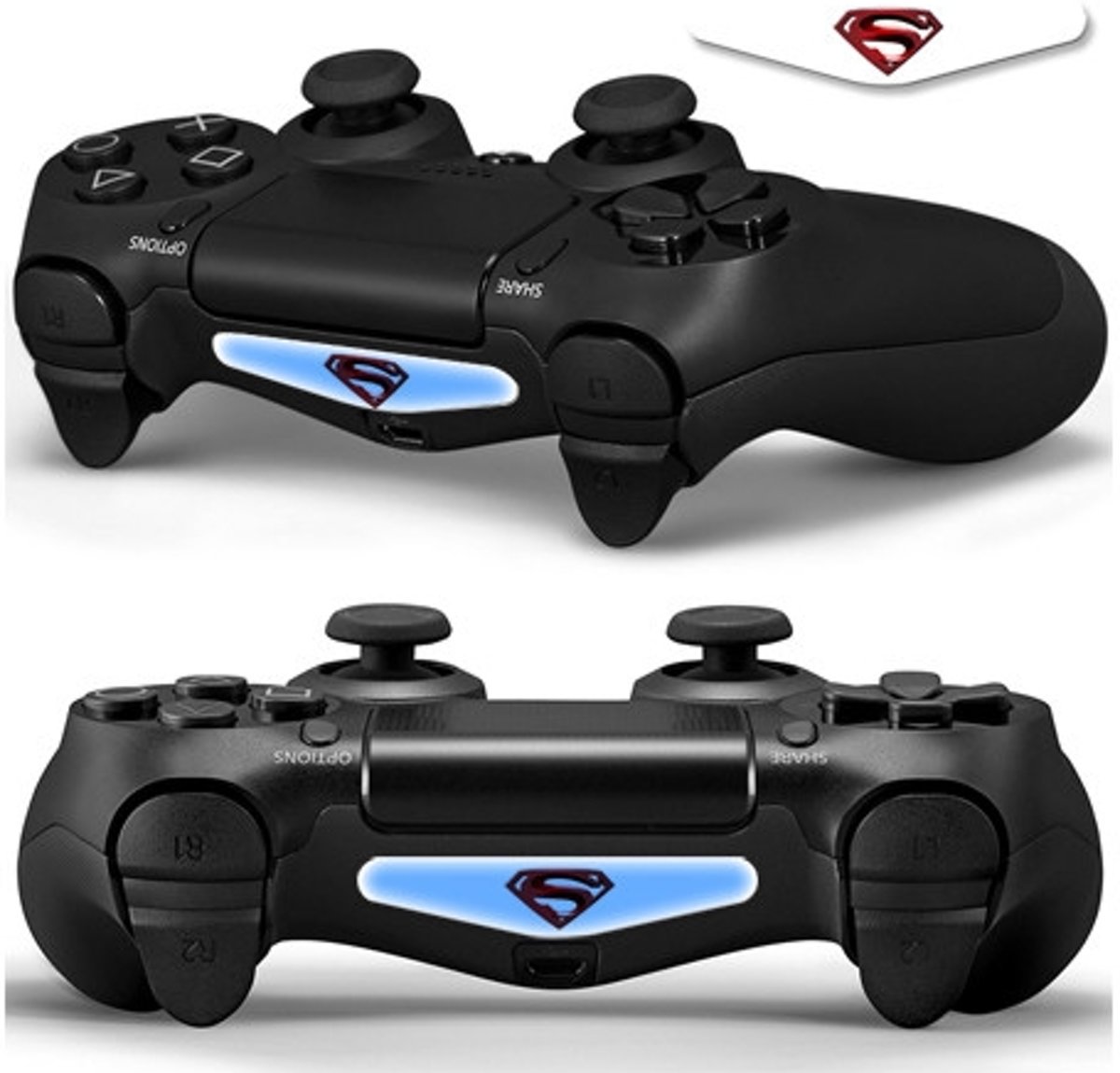 GameID PS4 Game Controller LED Sticker - Superman Original Logo