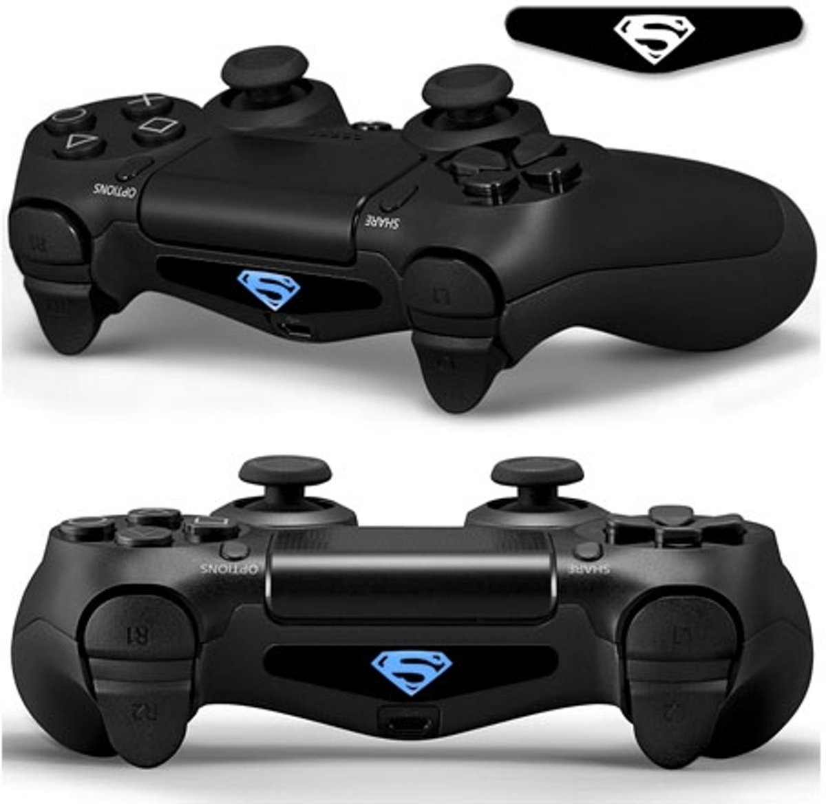 GameID PS4 Game Controller LED Sticker - Superman Original Logo Glow