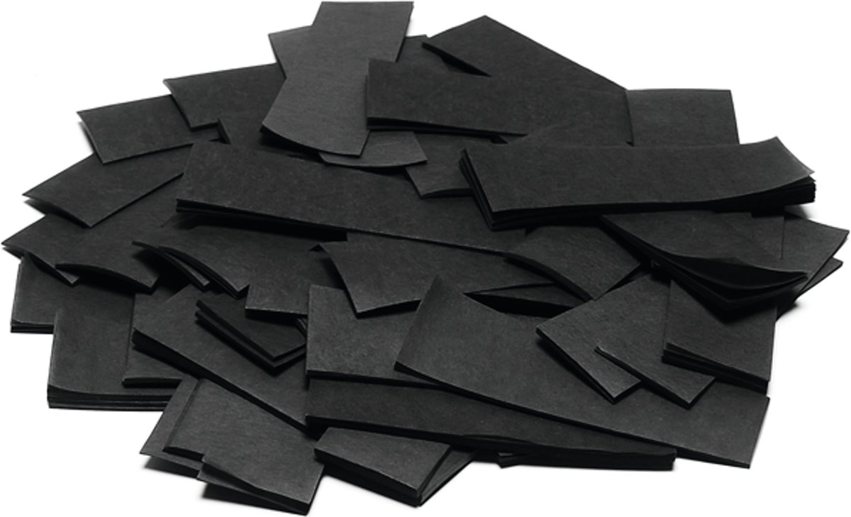 TCM FX Slowfall Confetti rectangular 55x18mm, black, 1kg