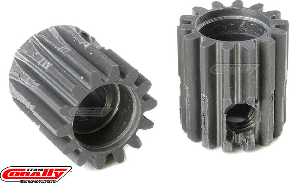 Team Corally - 48 DP Motortandwiel - Kort - Hard geanodiseerd AL7075 - 14 Tanden - Motoras dia. 3.17mm