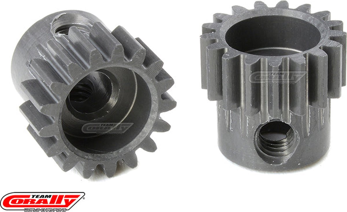 Team Corally - 48 DP Motortandwiel - Kort - Hard geanodiseerd AL7075 - 17 Tanden - Motoras dia. 3.17mm