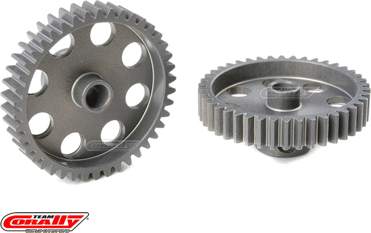 Team Corally - 48 DP Motortandwiel - Kort - Hard geanodiseerd AL7075 - 42 Tanden - Motoras dia. 3.17mm