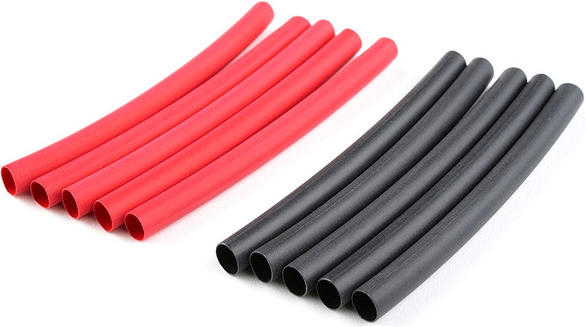 Team Corally - Krimpkous - 4.7mm - Rood + Zwart - 10 pcs