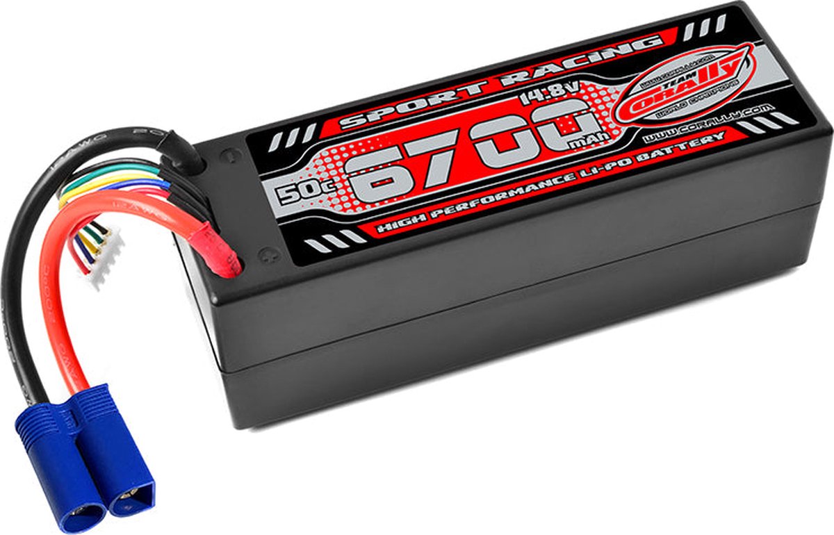 Team Corally - Sport Racing 50C - 6700Mah - 4S - 14,8V - EC-5 - Hard Case