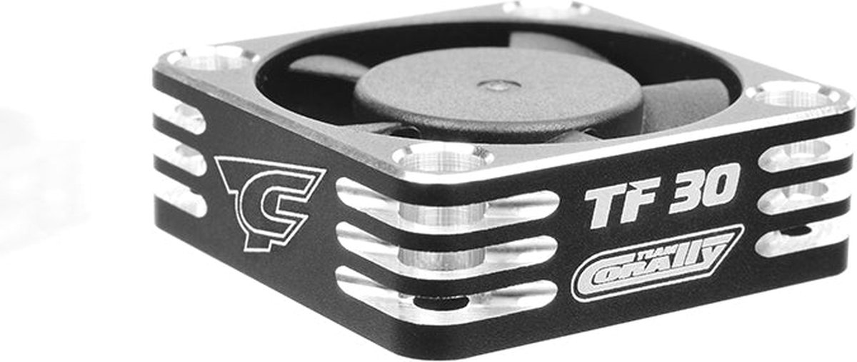 Team Corally - Ultra High Speed Cooling Fan TF-30 w/BEC connector - 30mm - Color Black - Silver