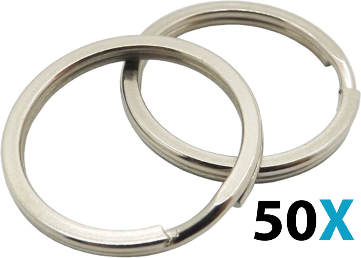 50 STUKS - Design Sleutelringen - sleutelhanger ringen - sleutel - ringen - sleutelhanger split ringen - splitringen set - sleutel hanger - sleutel ring - ringetjes