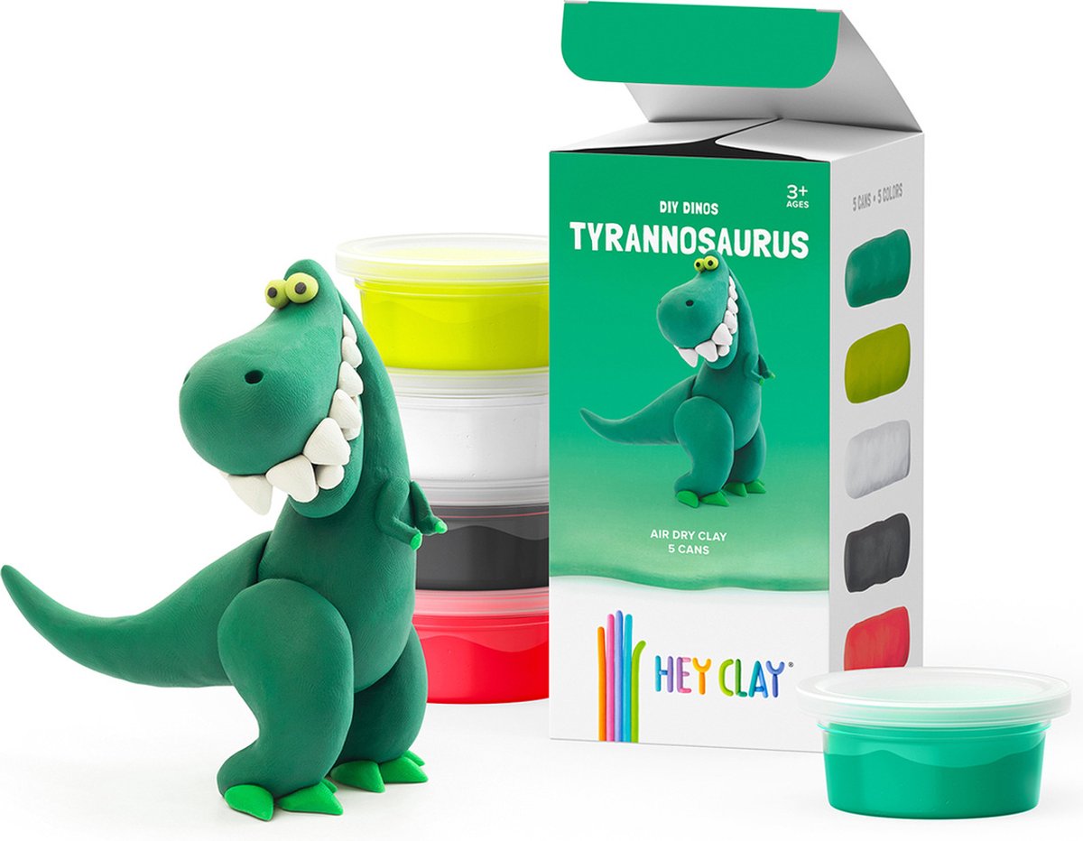 Hey Clay DIY Tyrannosaurus Dinos kreatives knutselkit