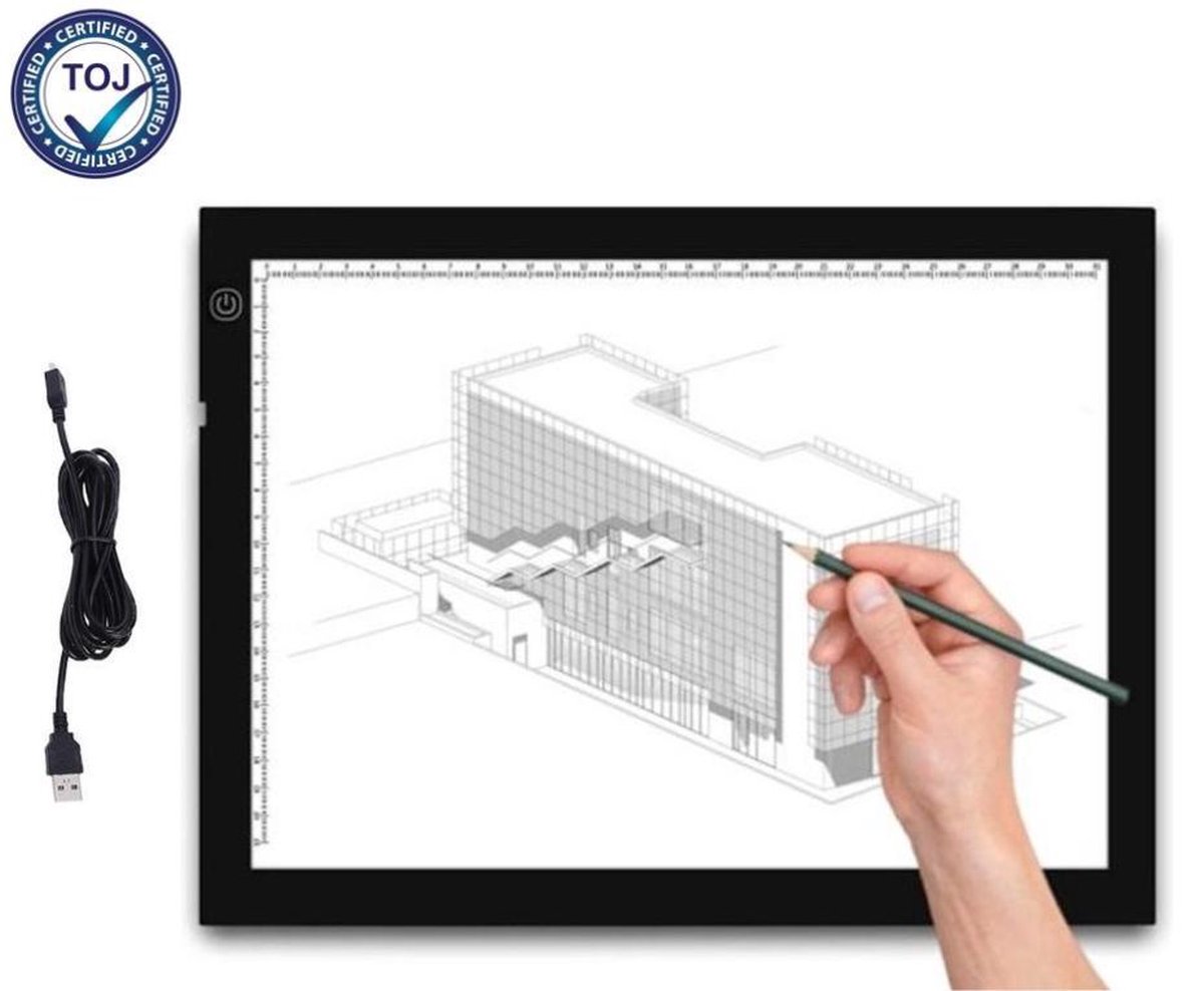 TOJ A4 Lightpad / Tekentafel / Lichtbak – Voor o.a. Diamond Painting & Overtrekken